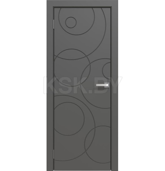 Дверь межкомнатная Эмаль ПГ-18, 600х2000, Эмаль, Графит