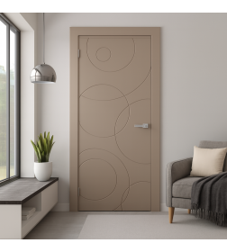 Дверь межкомнатная Эмаль ПГ-18, 600х2000, Эмаль, Капучино