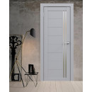 Дверное полотно Амати 26 600х2000, Экошпон,Грей,стекло матовое