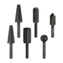 Набор бор-фрез цилиндрических по дереву и металлу (6 элементов), HSS, 6мм, GEKO (G37512) 