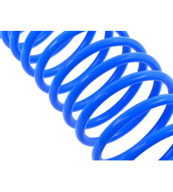 Шланг полиуретановый спиральный 5мм х 8мм х 15м с быстросъемными соединениями 1/4", 7 бар, голубой, GEKO