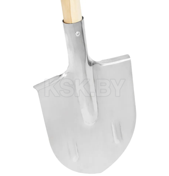 Лопата штыковая нержавеющая 200х265х1385 мм ребра жесткости, деревянный черенок Сибртех 614675 (614675) 