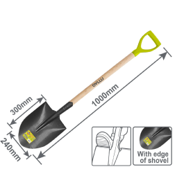 Лопата штыковая стальная с деревянным черенком 1100 мм DYLLU DTSE1327