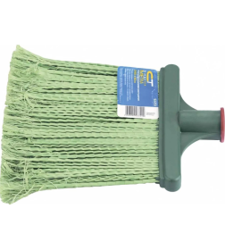 Метла полипропиленовая 240х160х1400 мм плоская распушенная, деревянный черенок Сибртех 63219