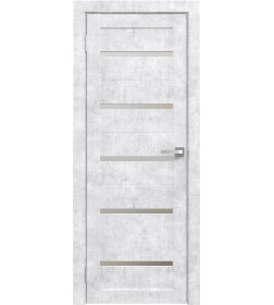 Дверное полотно Амати М01, 800х2000, Экошпон,Бетон снежный,стекло матовое