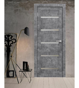 Полотно Амати М01, 700х2000, Экошпон,Бетон светлый, мателюкс матовое