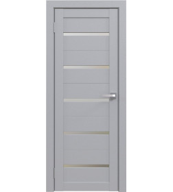 Дверное полотно Амати М01,600х2000,Экошпон,Грей,стекло матовое