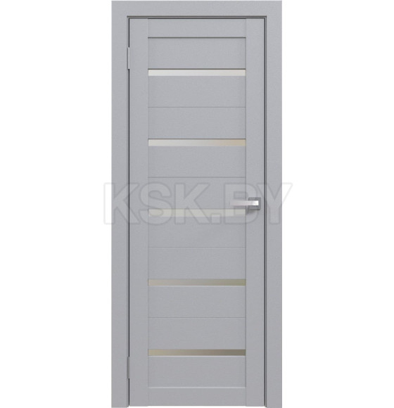 Дверное полотно Амати М01,600х2000,Экошпон,Грей,стекло матовое