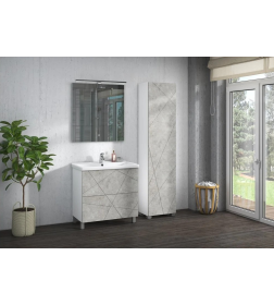 Пенал напольный Geometry 450 бетон в разобр.виде