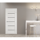 Дверное полотно Atum Pro 27X  Bianco P Black gloss 2000х700х39мм