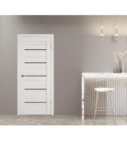 Дверное полотно Atum Pro 27X  Bianco P Black gloss 2000х600х39мм