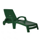 Шезлонг складной на колесах, тёмно-зелёный, Стандарт Пластик Групп (102461) 
