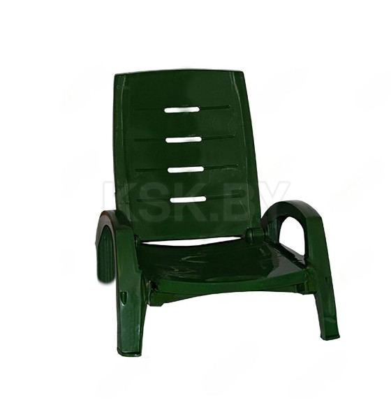 Шезлонг складной на колесах, тёмно-зелёный, Стандарт Пластик Групп (102461) 