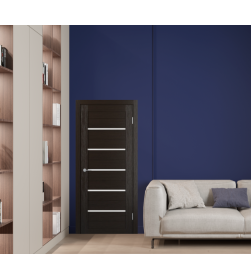 Дверь межкомнатная ST1 Венге,стекло матовое  2000х900х35мм