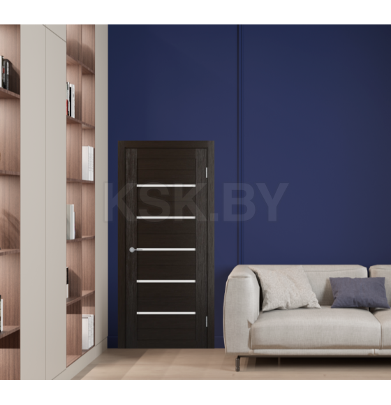 Дверь межкомнатная ST1 Венге,стекло матовое  2000х900х35мм