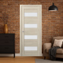 Дверь межкомнатная ST2 Капучино,стекло матовое  2000х700х35мм