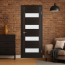 Дверь межкомнатная ST2 Венге,стекло матовое  2000х800х35мм