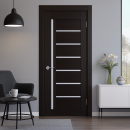 Дверь межкомнатная ST3 Венге,стекло матовое  2000х700х35мм