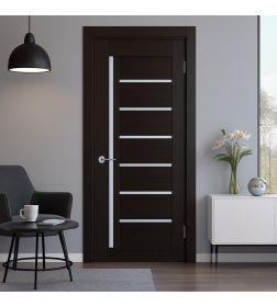 Дверь межкомнатная ST3 Венге,стекло матовое  2000х900х35мм