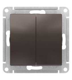 Выключатель 2-кл. с самовозвратом10АХ, механизм, мокко, Atlasdesing