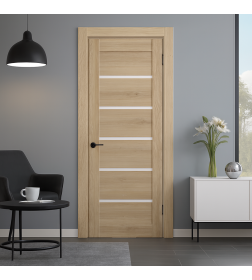 Дверное полотно Contur Classic NX8  ДО Дуб плато,стекло матовое 2000х600х35мм