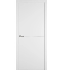 Дверное полотно Basic 1 Ice,кромка ABS Ice,серебряный молдинг 2000х700х35мм