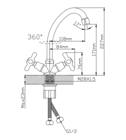 Смеситель для кухни GOTA ROCIO Barcelona G095311