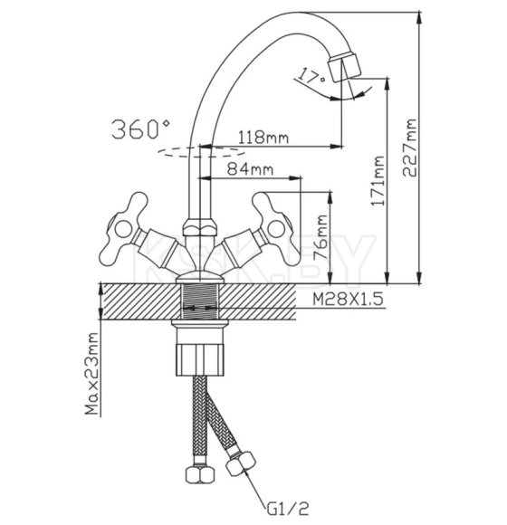 Смеситель для кухни GOTA ROCIO Barcelona G095311 (G095311) 