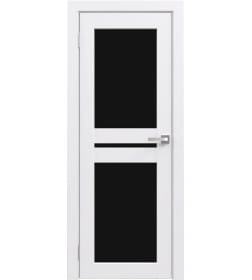 Дверь межкомнатная Flash 19,2000х600х38мм,Белый,стекло черное