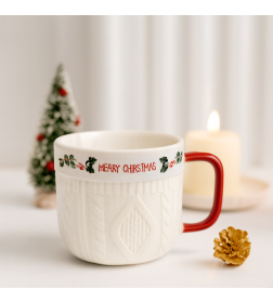 Кружка керамическая "Новогодняя" 345 мл/8,8*9,4 см (B499-SU2069) МИКС