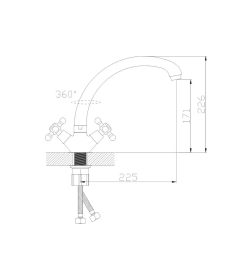 Смеситель для кухни АНТЕЙ Дельта 427333