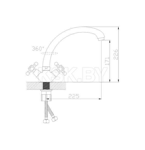 Смеситель для кухни АНТЕЙ Дельта 427333 (427333-ANT) 