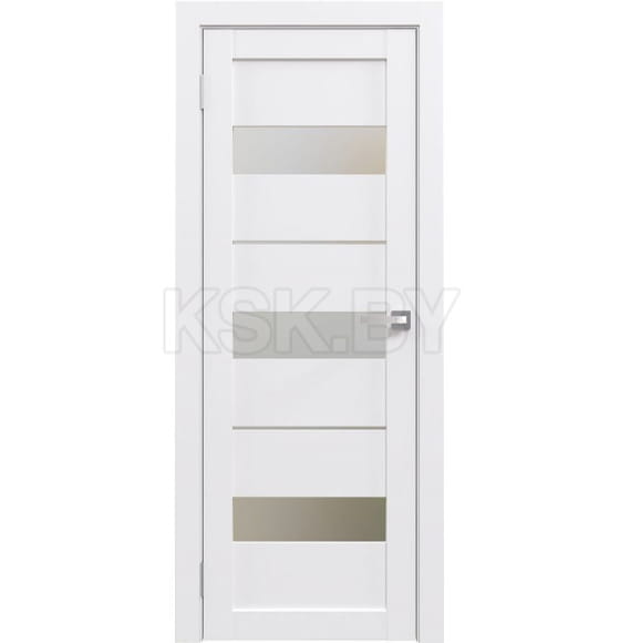 Дверь межкомнатная Flash 12,2000х900х38мм,Белый,стекло матовое