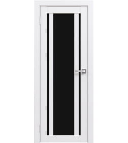 Дверное полотно Flash 11,2000х600х38мм,Белый,стекло черное