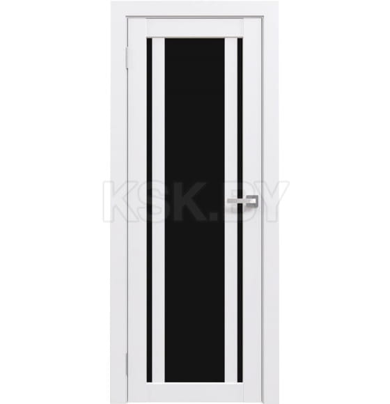 Дверное полотно Flash 11,2000х600х38мм,Белый,стекло черное