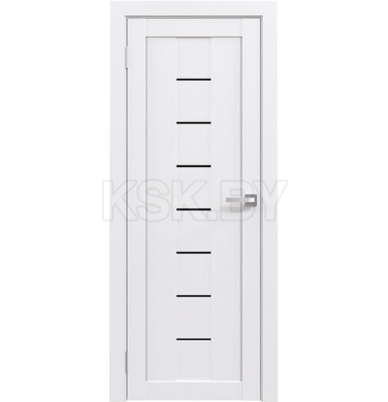 Дверь межкомнатная Flash 10,2000х800х38мм,Белый,стекло черное