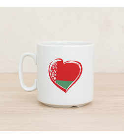 Кружка фарфоровая 300 см3 ф350 "Беларусь в сердце" джойс 1С1808Ф34