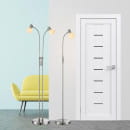 Дверь межкомнатная Flash 10,2000х800х38мм,Белый,стекло черное