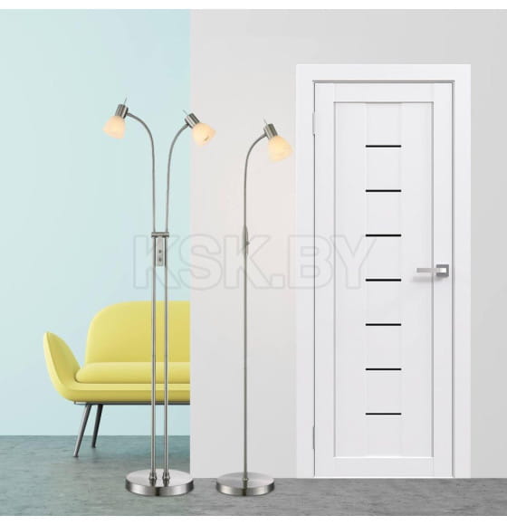 Дверь межкомнатная Flash 10,2000х800х38мм,Белый,стекло черное