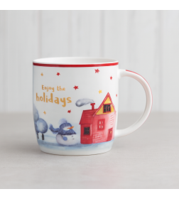 Кружка керамическая, в кор., 360 мл., Golden Wishes-1, PERFECTO LINEA