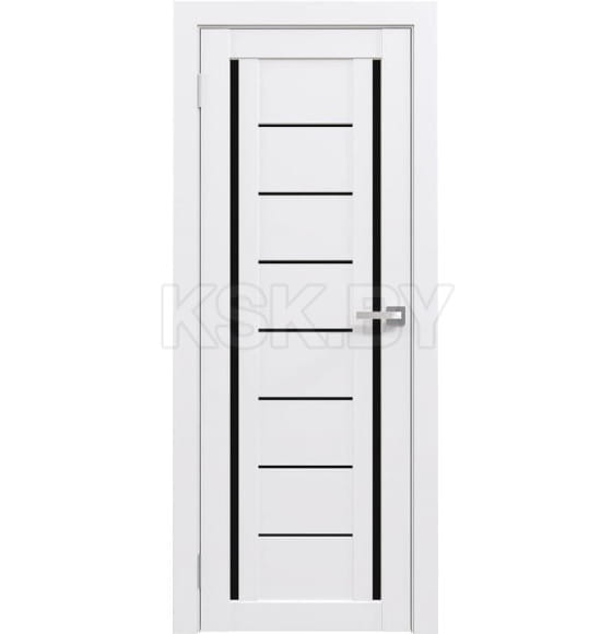 Дверь межкомнатная Flash 06,2000х700х38мм,Белый,стекло черное