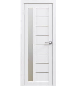 Дверь межкомнатная Flash 04,2000х600х38мм,Белый,стекло матовое