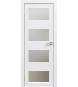 Дверь межкомнатная Flash 02,2000х600х38мм,Белый,стекло матовое