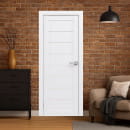 Дверь межкомнатная Flash 01,2000х900х38мм,Белый,стекло матовое