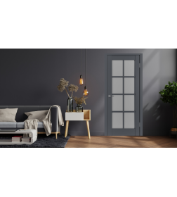 Дверное полотно Emalex ER1 ДО Onyx,dark cloud 2000х800х35мм