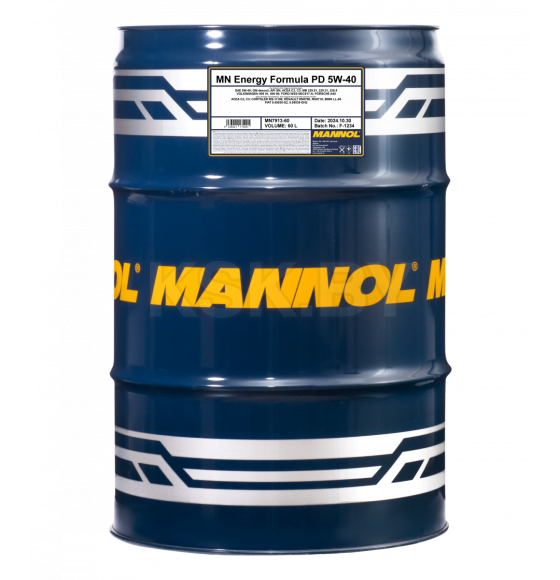 Масло моторное Mannol Energy Formula PD 5W-40 SN/CF, 60л. SP (MN7913-60) 