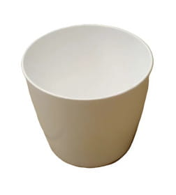 Горшок цветочный 1,0л d125 мм  белый Технопластик