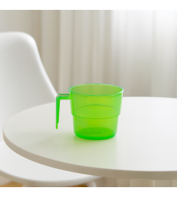 Кружка 350 мл пластиковая, прозрачно-салатовый Технопластик