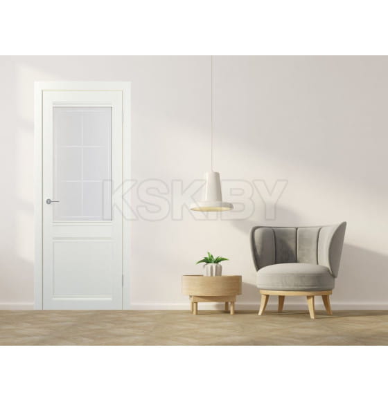 Дверное полотно ST22 Айс,стекло матовое квадро  2000х900х35мм,уценка