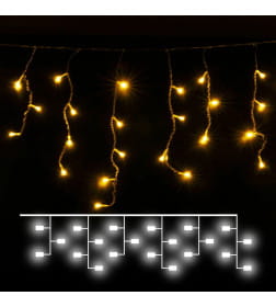 Гирлянда бахрома теплый белый 1,8*0,5М IP20